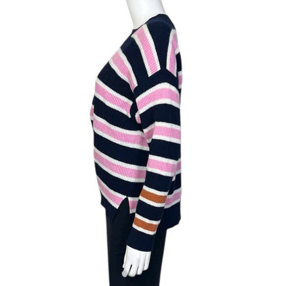 Christian Wijnants Kia Striped Sweater in Navy/Pink - sz Medium - Picture 7 of 12
